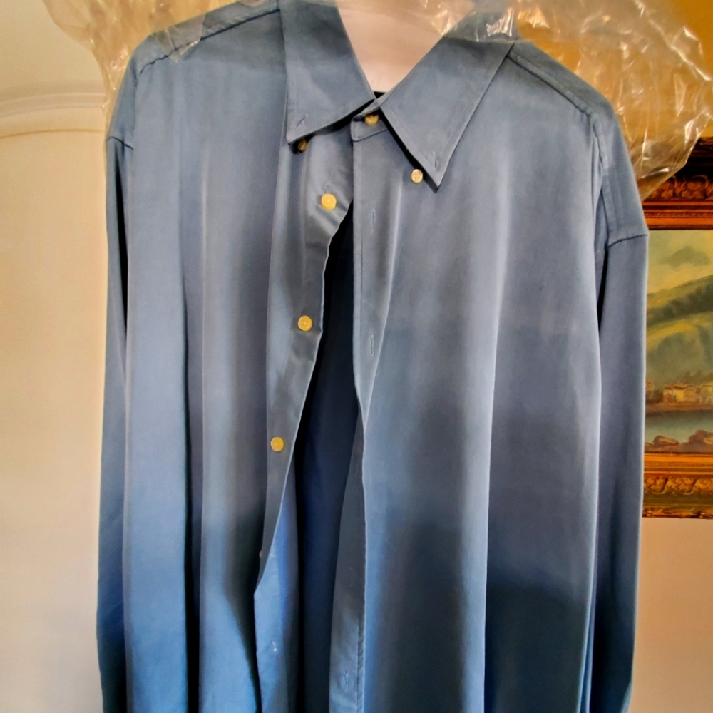 Greg Norman, button down, Xl, blue